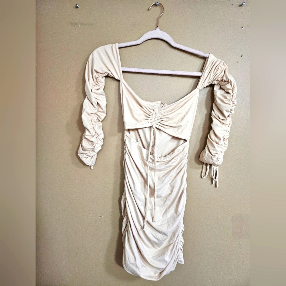 BABYBOO Ruched Cut Out Bodycon Dress